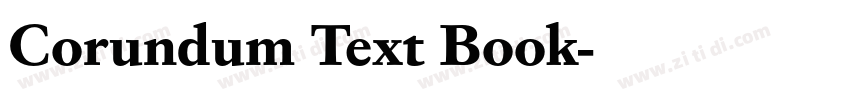 Corundum Text Book字体转换 Corundum Text Book字体转换